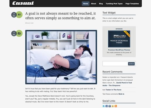 Free premium WordPress theme - Casual