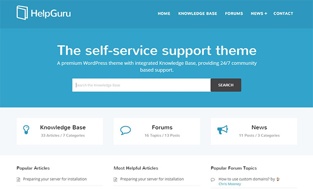 Help Guru all-round WordPress support theme