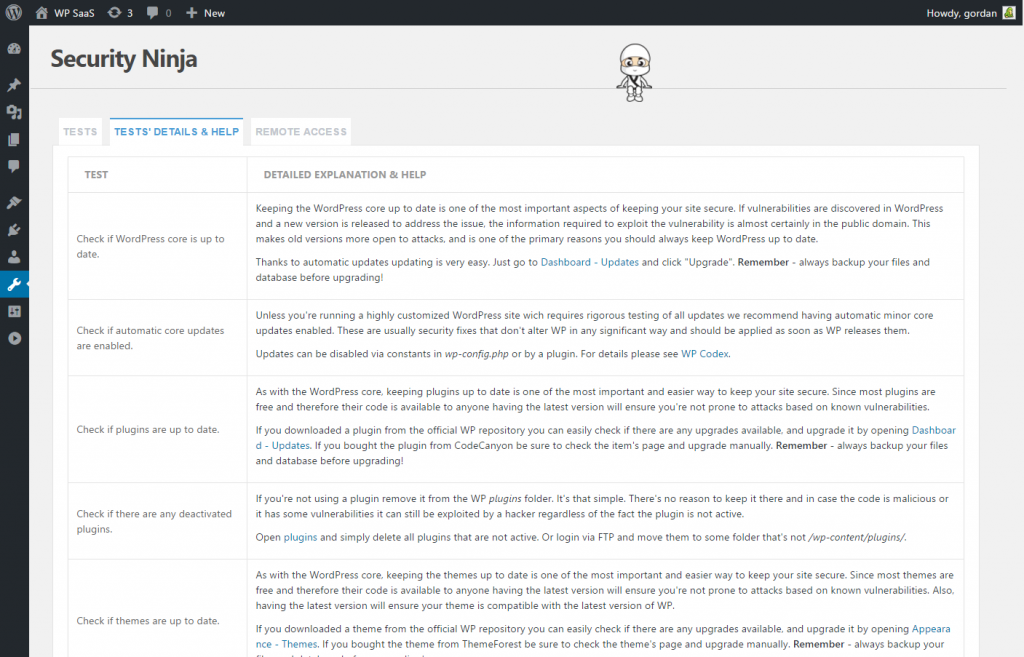 Security Ninja Free WordPress Security Plugin