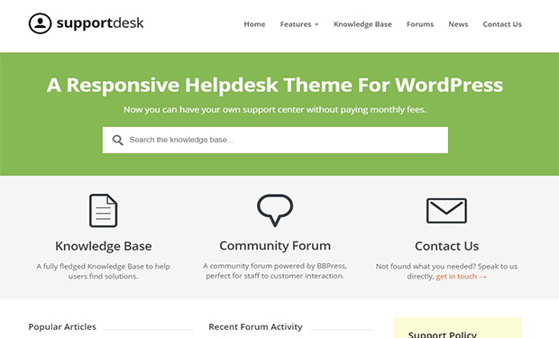 Support Desk Support WordPress Theme